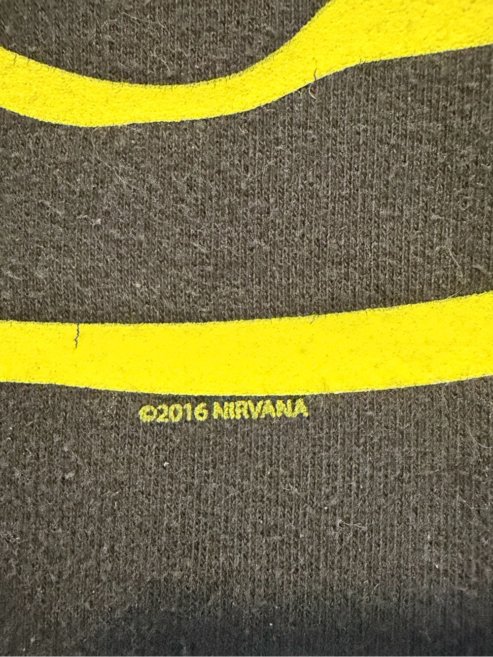 Official Nirvana Smiley Face Logo Hoodie Black - Men's / Unisex Small 19.5" P2P - Picture 5 of 8